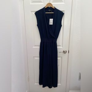 Theory Blue Draped Jumpsuit